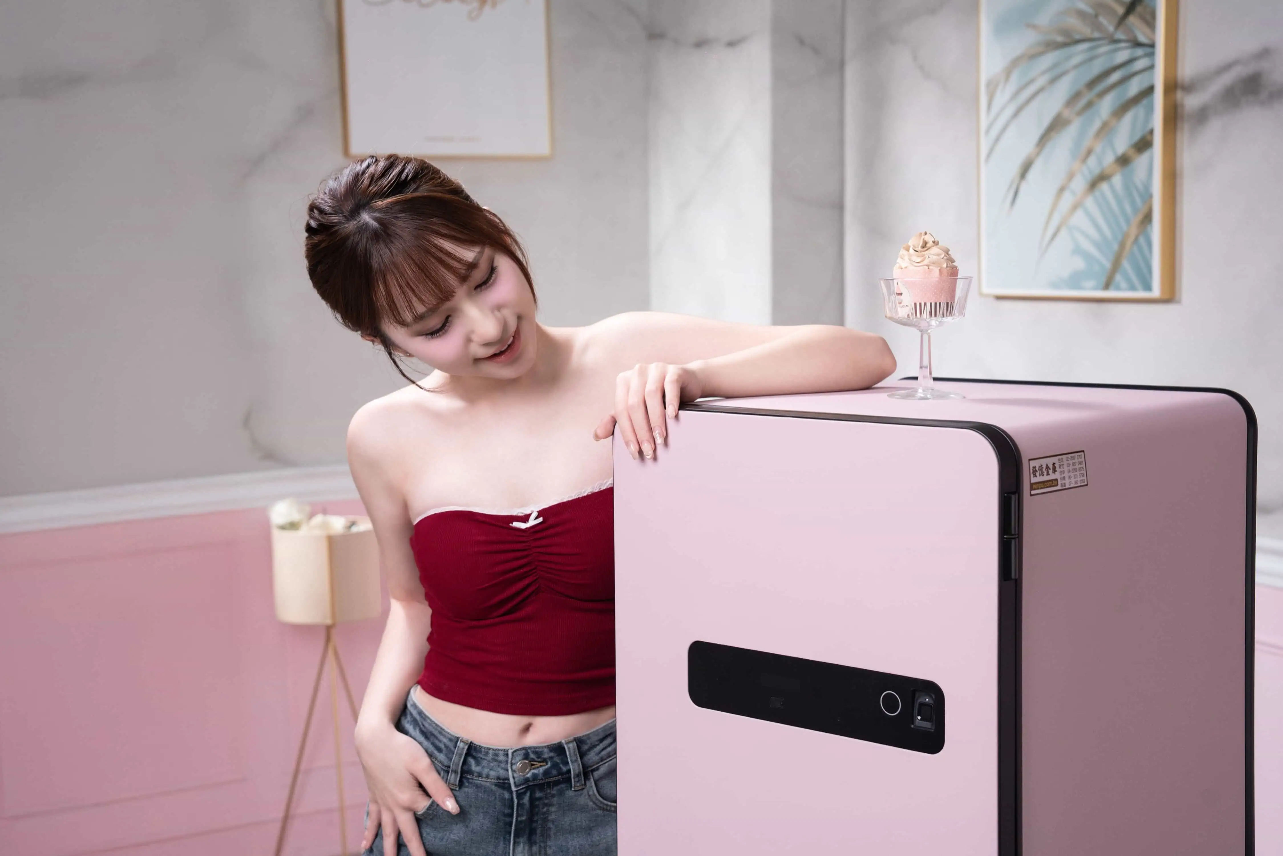 發億金庫 保險箱專賣 Lucy Meta 粉紅色 防盜 防火 保險箱 保險櫃 推薦   JUN04190