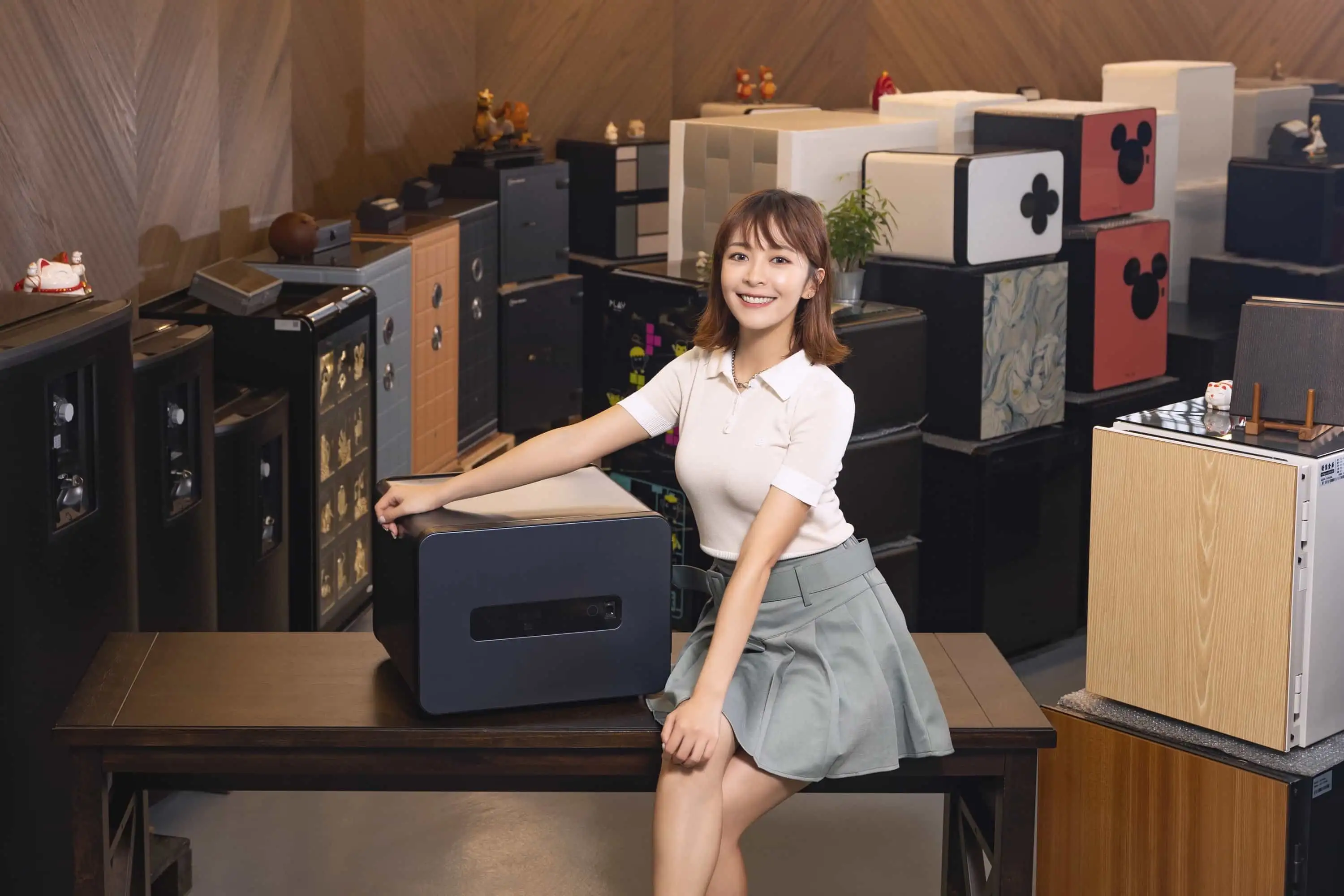 Hailey 徐海莉 Meta-020 灰藍 防火保險箱  meta020hb_hailey_0120