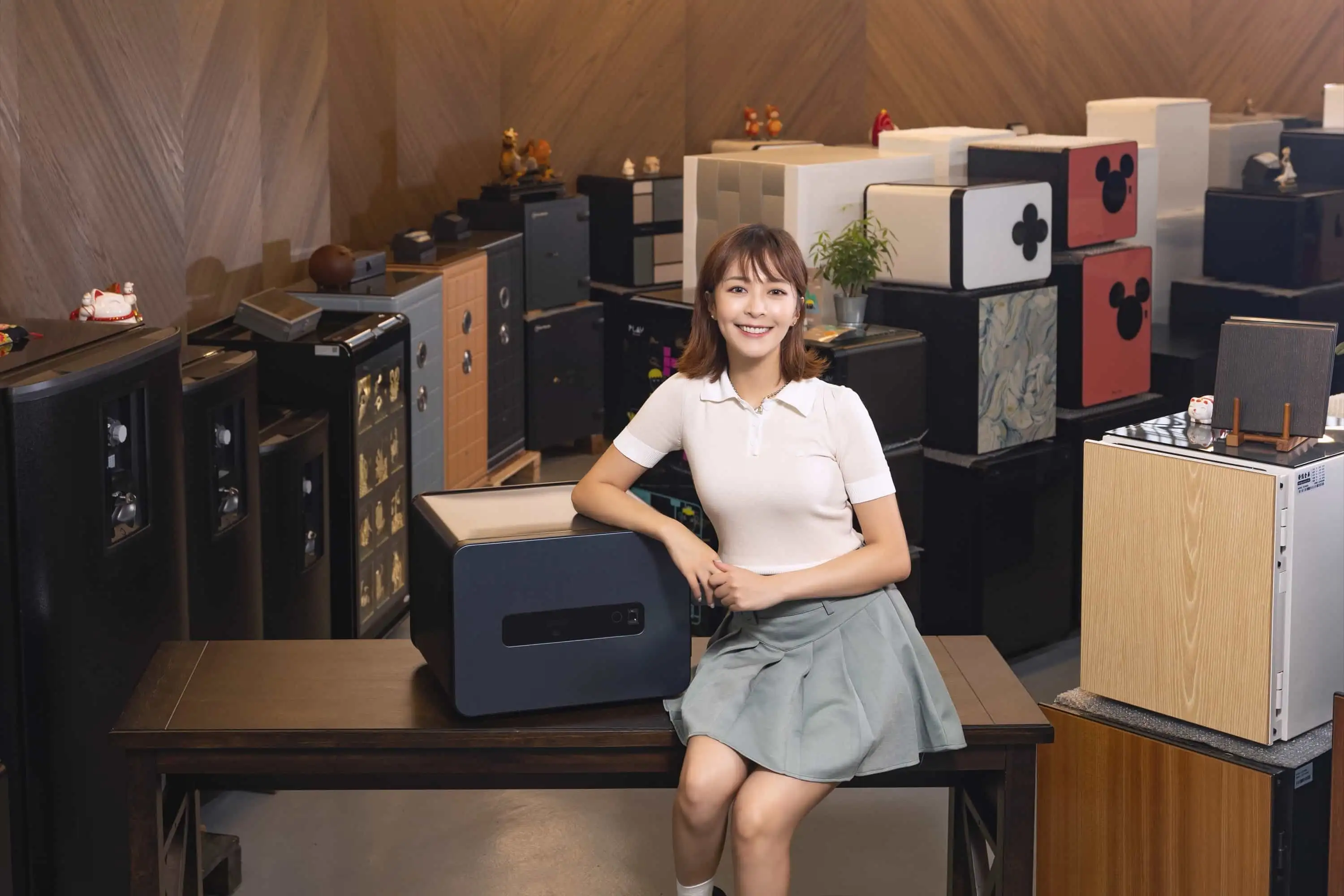 Hailey 徐海莉 Meta-020 灰藍 防火保險箱  meta020hb_hailey_0128